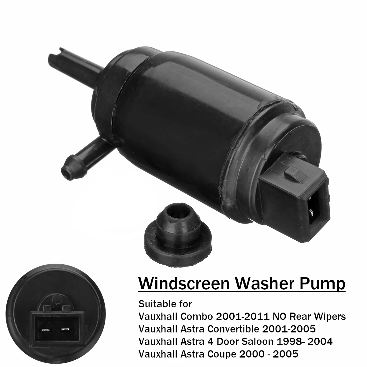 Black Windscreen Window Washer Pump 90508705 90585761 for Vauxhall Astra 2000 2011in Windscreen