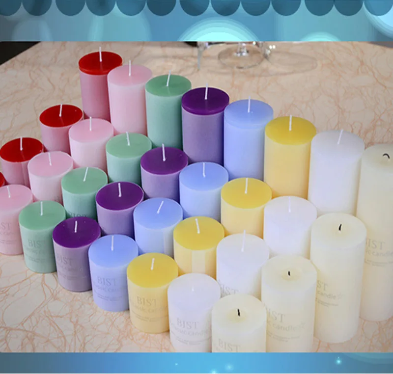 No tears colorful smokeless Paraffin Wax Classic Candle,5*5 high