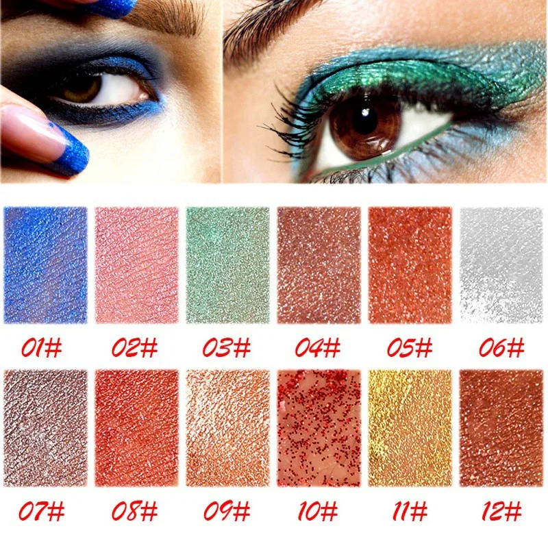 Eye Shadow Liquid Shimmer Glitter  Metals Eyeshadow Palette Waterproof Lasting Highlighter Eye Shadow Makeup  High Quality