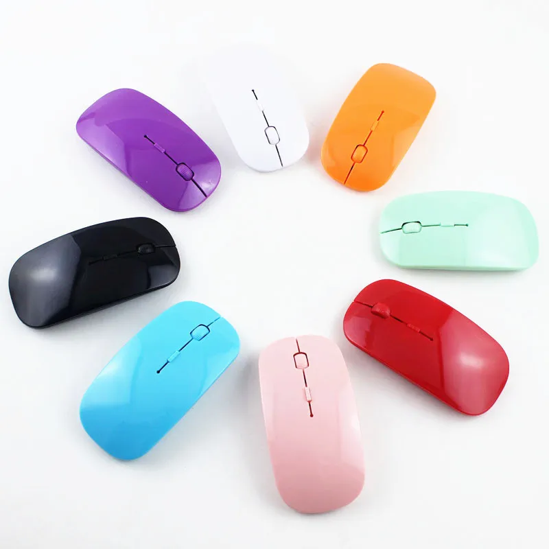 KuWFi Bluetooth 2 4G беспроводная мышь с USB Приемником яркие цвета модные ультра тонкие