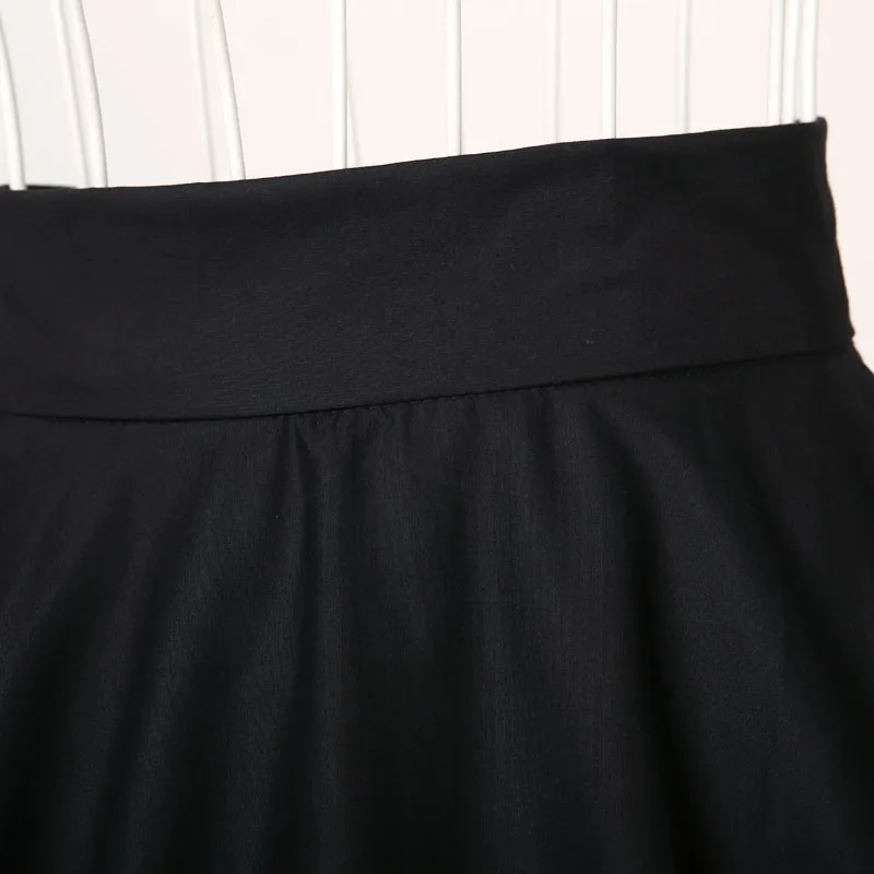 S до 3XL размера плюс женская одежда Классическая Пышная юбка в полный круг черный красный 5xl 4xl