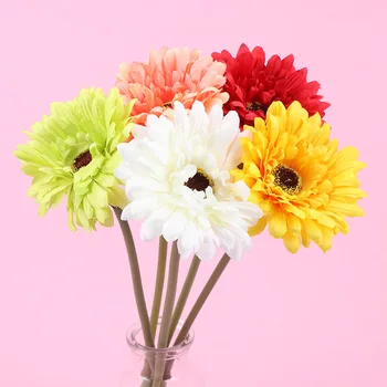 

1PC Artificial Single Stem Gerbera Fake Flowers Home Wedding Party Decoration Artificial Decorative Flowers