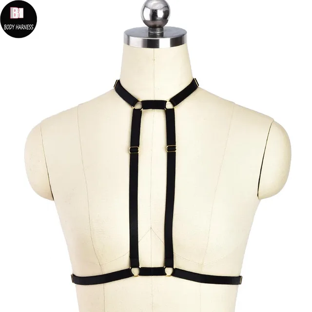 Women Goth Leg Garter Belt Black Body Harness Punk Sexy Leg Harness