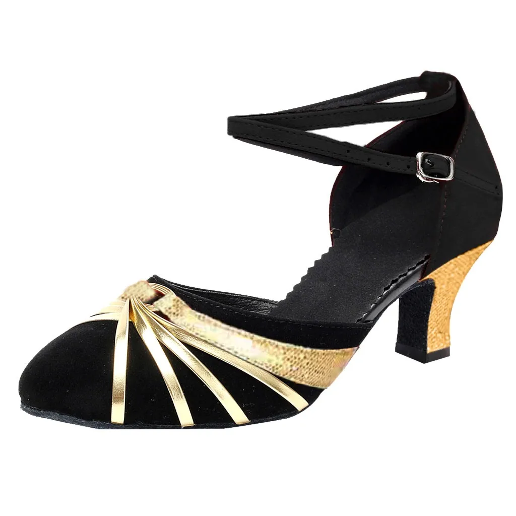 

Mixed Color Salsa Latin pu Dance Shoes For Women Girls Tango Ballroom Dance Shoes soft Dancing Shoes Ballroom Sandals JU13 2
