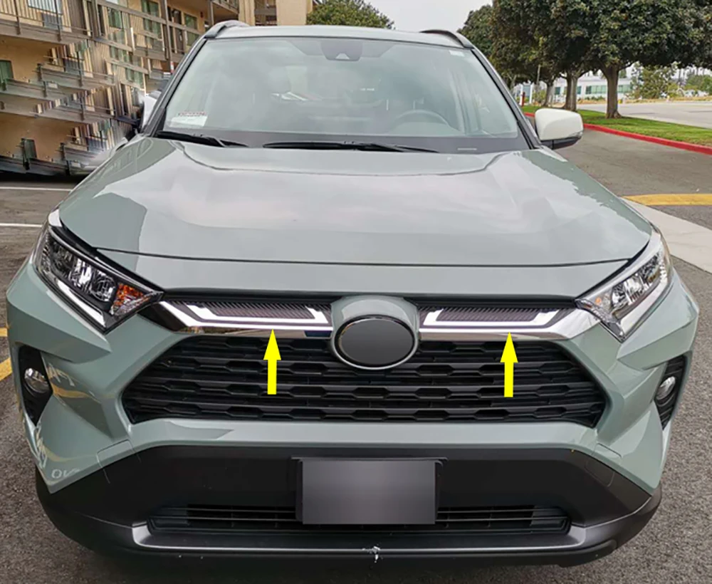 Для Toyota Rav4 Rav 4 Limited/LE/XLE/Hybrid 2019 2020 Передняя Верхняя решетка гриль формовочная