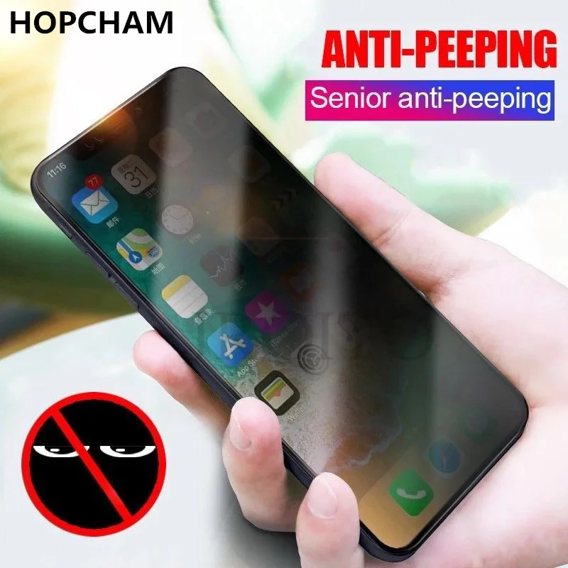 Anti Spy Tempered Glass For iPhone 7 6 6S 8 Plus X XS XR Privacy Screen Protector Film Max Protective | Мобильные телефоны и