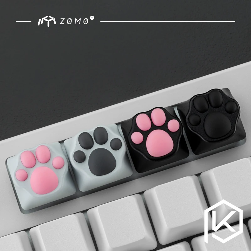 Zomo алюминиевый и силиконовый Kitty Paw Artisan Keycap cat pad CNC анодированный алюминиевый корпус совместим с переключателями Cherry MX