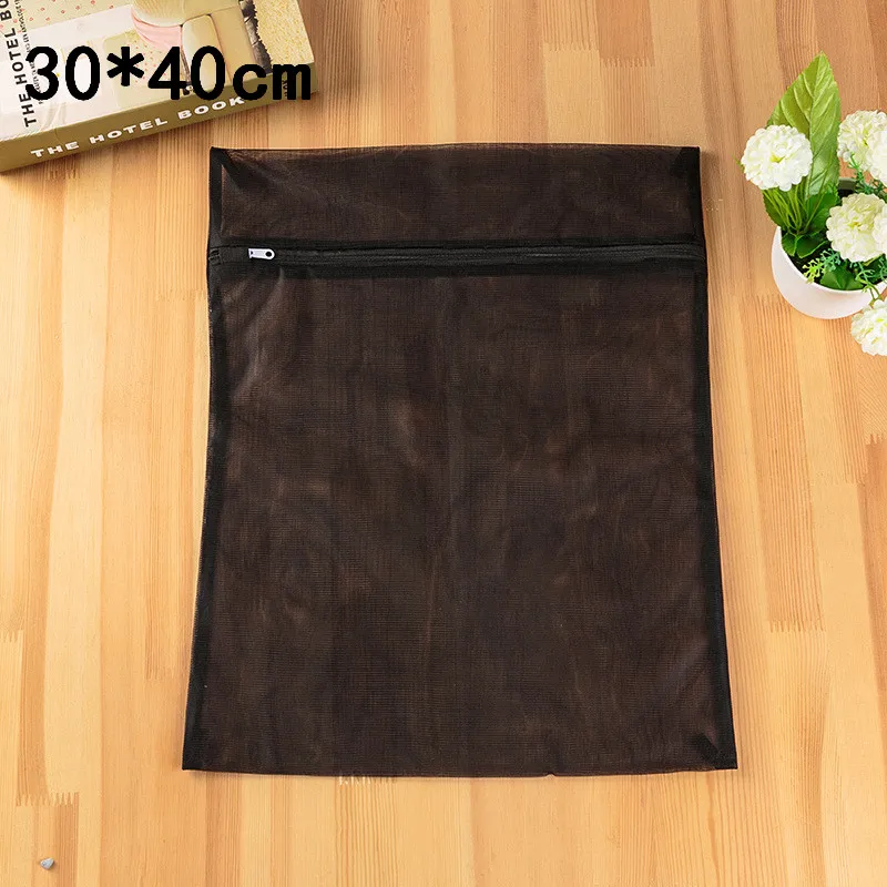 4 أحجام صاف أسود بسيط تصميم اليابان الملابس الداخلية الملابس الداخلية الجوارب الغسيل تخزين أكياس آلة حقائب من القماش الشبكي الغسيل أكياس