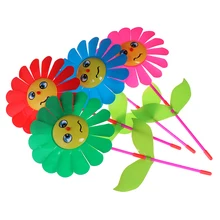 Подсолнух случайного цвета Дерево Улыбка мельница ветер Спиннер ручка детская игрушка газон сад двор вечерние украшения открытый подарок для ребенка