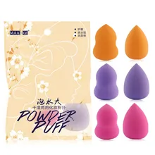 Arrival4-6Pcs губка для макияжа Пышное лицо потрясающая основа под макияж пудра слоеный больше в воде красота инструмент косметика