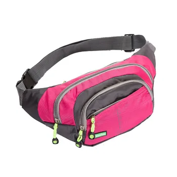 

8PCS / LOT Unisex Waterproof Nylon Waist Bag Fanny Pack Fashion Men Women Military Hip Package Phone Wallet Belt Bag