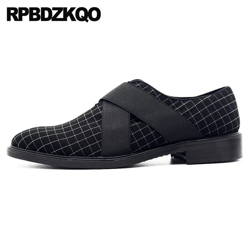 

Comfort Genuine Leather Slip On Real Pointed Toe Plaid Plus Size Luxury Spring Breathable High Quality Men Shoes Casual Fashion