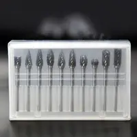 כרסום cnc קאטר 10x 1/8" Drill קרביד סט Shank מטחנות Die 6 מ"מ רוטרי פוינט טונגסטן קרביד Burr כרסום CNC חריטה קאטר ראש CED (5)