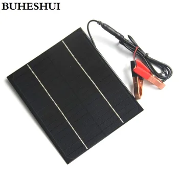 

BUHESHUI 6W 12V Mini Solar Panel+5521DC Crocodile Clip Monocrystalline Solar Cells DIY Solar Module For Solar Power System