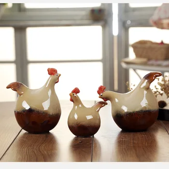 

set Creative ceramic household decoration wine cabinet creative ceramic family chicken home decoration wedding