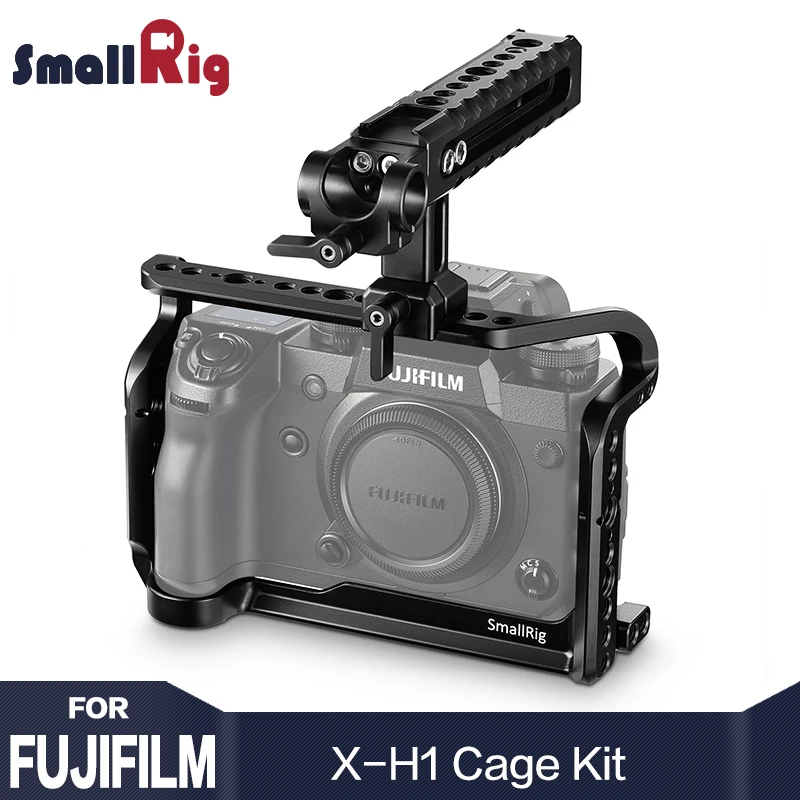 

SmallRig H1 Cage For Fujifilm X-H1 Camera Cage Form Fitting With Nato Rial Built-in Arca Swiss plate With Top Handle 2135