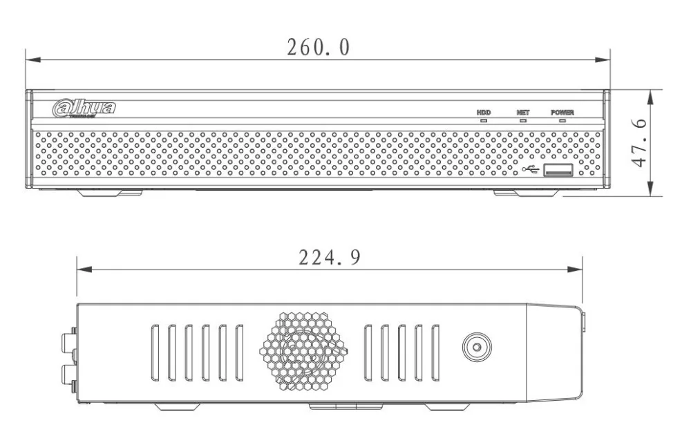 Dahua POE NVR NVR4104HS-P-4KS2 NVR4108HS-P-4KS2 4/8 канальный компактный 1U 4PoE 4K& H.265 Lite сетевой видеорегистратор