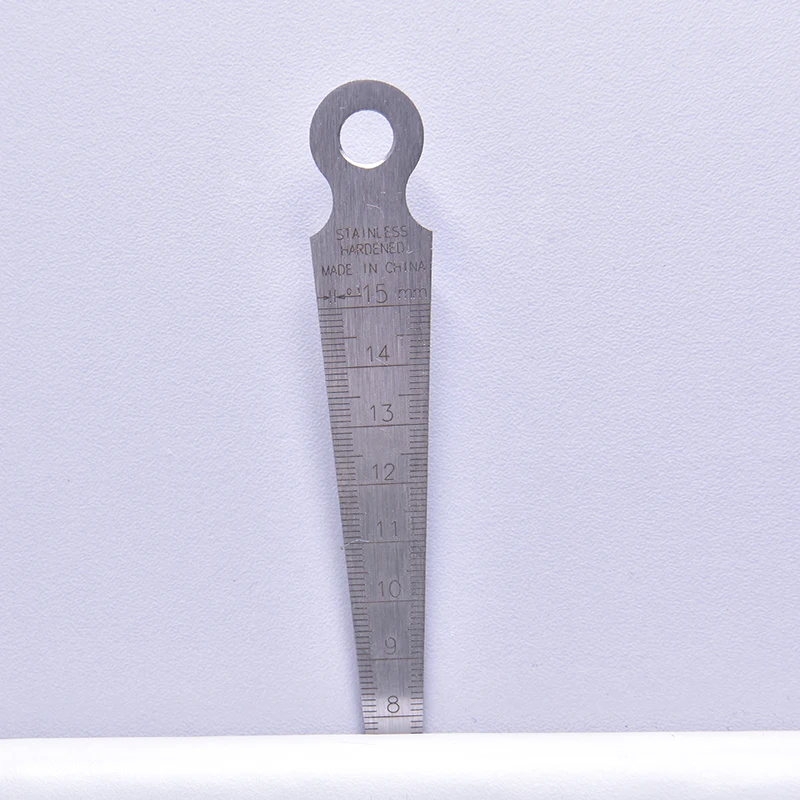 

1pc Scale 1-15mm Stainless Steel Taper Gauge Feeler Gap Hole Measuring Tool Double Side Wedge Feeler Hole Gap Taper Aperture