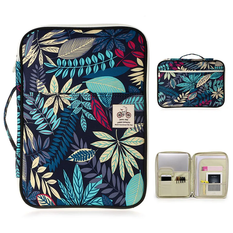 

New Portable Portfolio A4 Folder Waterproof Document Case Passport Holder Kindle Ipad Notepad Carrying Case for Travel Holiday