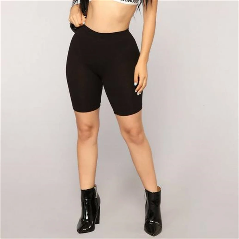 

Sexy Women Shorts Skinny Fitness Elastic Waist Short Trousers Solid Color Beach Trousers Female Sports Woman High Waist Shorts