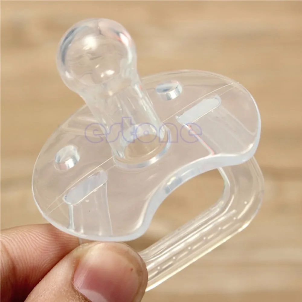 Silicone Baby Child Infant Feed Pacifier Orthodontic Nipple Soother Round Flat Chupeta Pacifier Clips