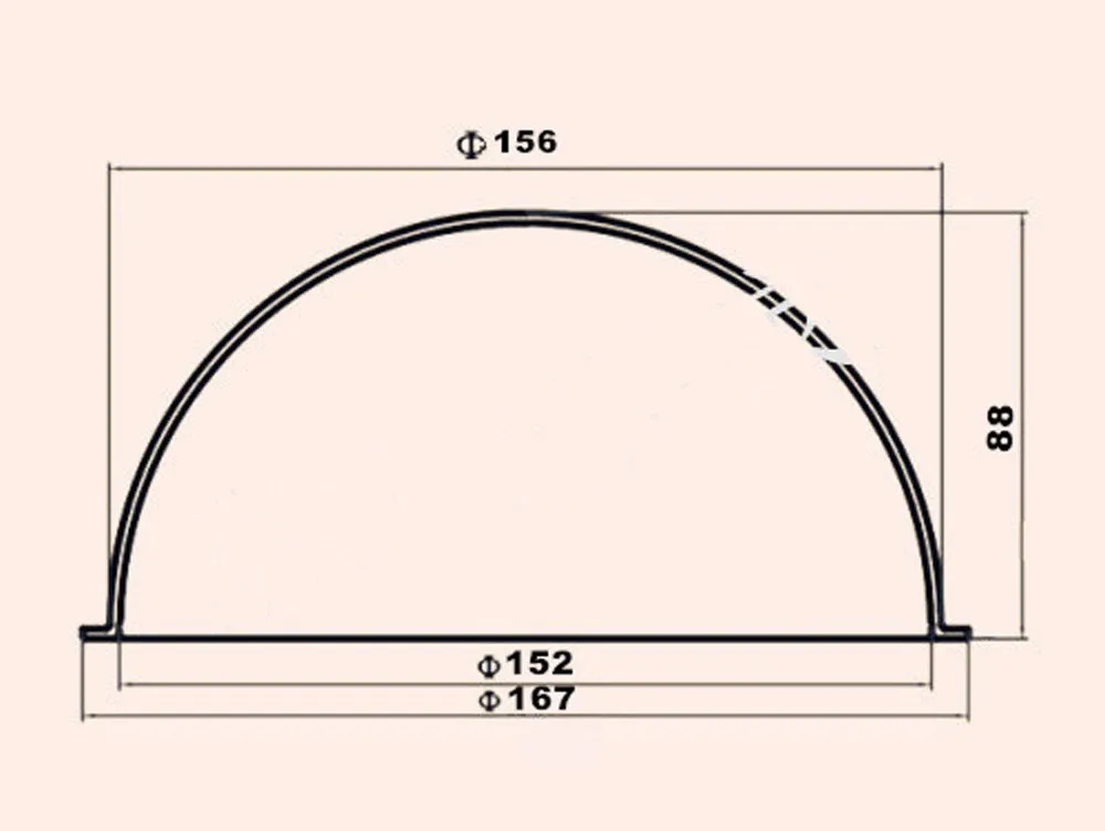 167x88 мм прозрачный 4 дюйма Внутренняя и наружная система видеонаблюдения Замена акриловый ясный купольный протектор Корпус безопасности аксессуары для камер