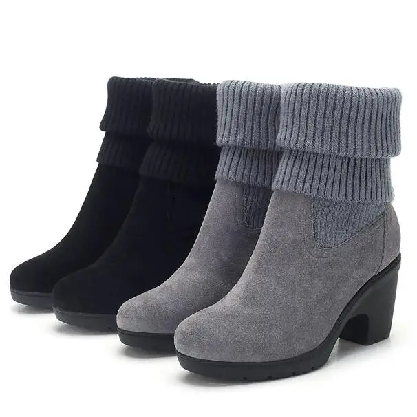 Free shipping Winter fashion new Matte fur line splicing snow boots