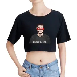 100% хлопок LUCKYFRIDAYF Post Malone принт укороченный Топ Футболка женская Милая футболка с коротким рукавом хип-хоп одежда Повседневная Плюс Размер