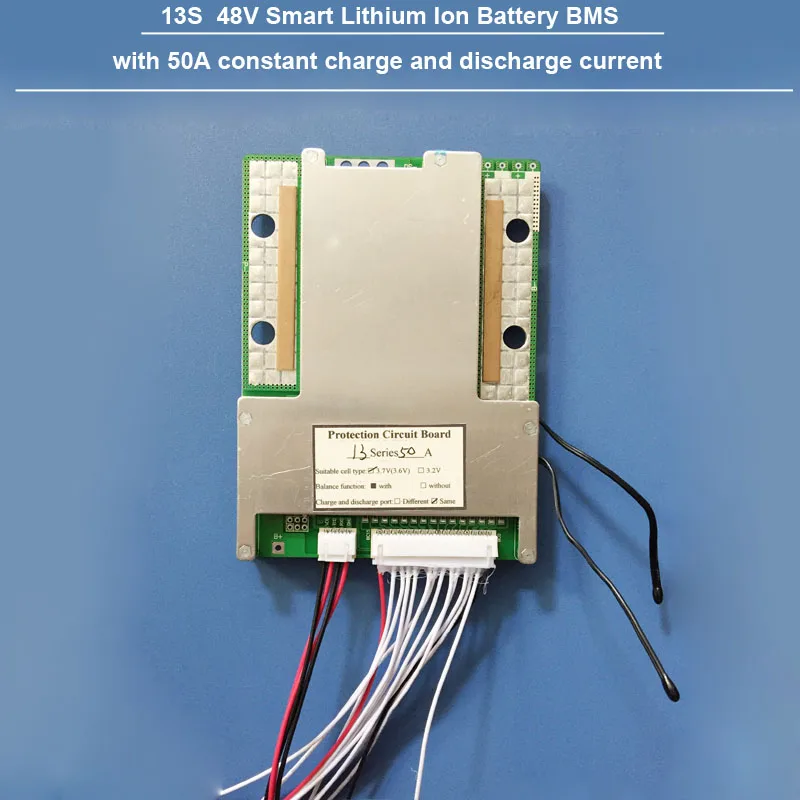 Аккумуляторная печатная плата 48 В с Bluetooth BMS для 13S 54V Li ion постоянным зарядным