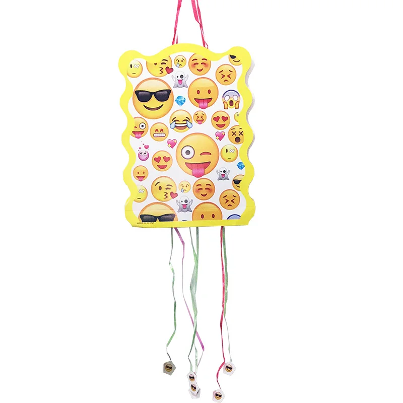 

Funny printed Cartoon Design Emoji Paper Folding Pinata for Children Birthday wedding New year Christmas Party Decor&Supplies
