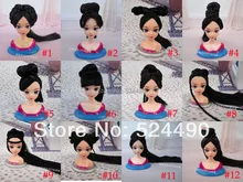 Lots 5 Pcs Handmade Ancient Costume Style Retro Long Hair Noble Doll s Head DIY Accessories