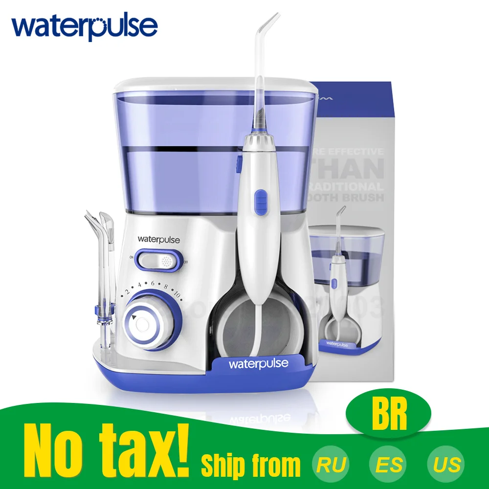 

Waterpulse V300B Oversea Shipping 10 Pressures Irrigator 800ml Dental Flosser Oral Irrigator 5 tips Oral Hygiene Water Floss