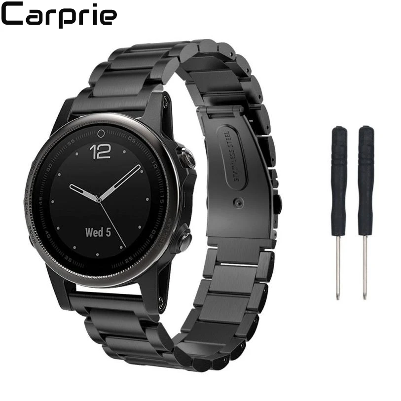 

NEW Best Price ! Genuine Stainless Steel Watch Bracelet Band Strap For Garmin Fenix 5S GPS Watch drop shipping jun28