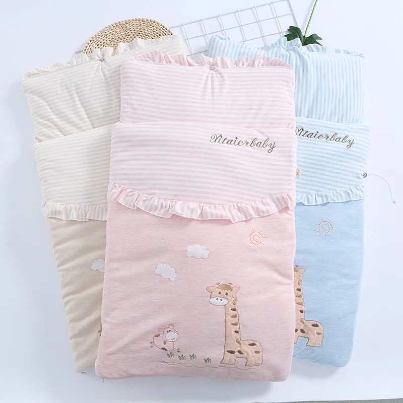 

Baby cotton breathable sleeping bag Baby cartoon pattern wrap Baby multi-purpose hug is sleeping bag Baby sleeping bag