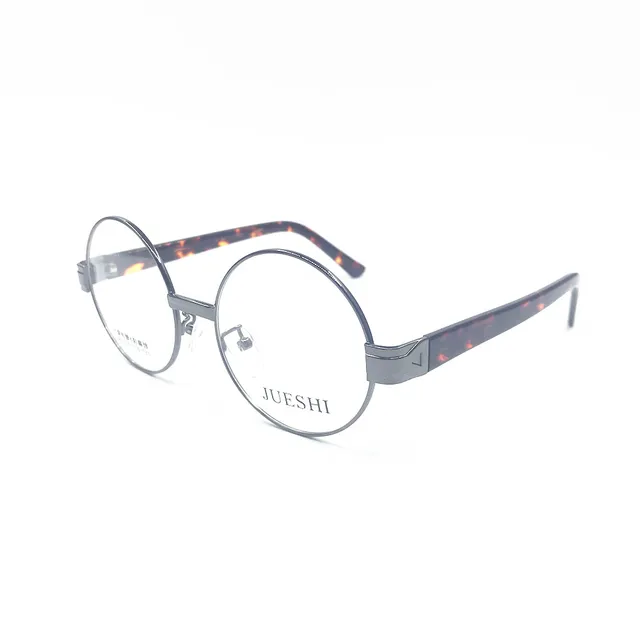 Vintage 48mm Round Acetate Metal Eyeglass Frames Full Rim Glasses Rx