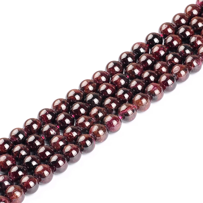

2mm 3mm 4mm 6mm 8mm 10mm 12mm natural stone beads Round Loose strand Garnet stone Beads For DIY Jewelry making Necklace Bracelet