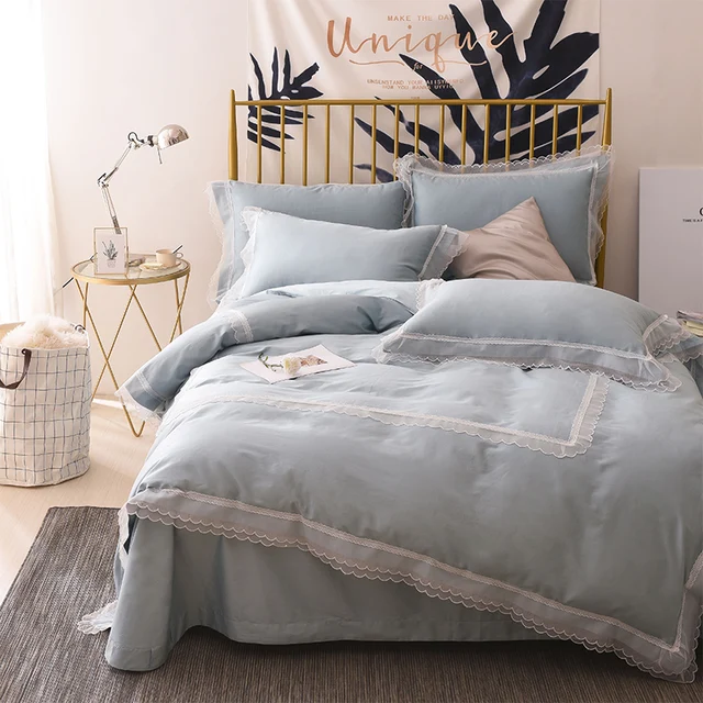 Cheap Solid egyptian cotton Bedding Set lace Duvet Cover Bed Linen Quilt Queen King Size 4 Piece Bedding Sets Free Shipping Cheap Solid egyptian cotton Bedding Set lace Duvet Cover Bed Linen Quilt Queen King Size 4 Piece Bedding Sets Free Shipping