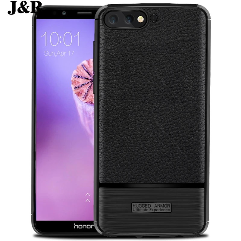 For Huawei Honor 7A Case Cover for Huawei Y6 Prime 2018 Cases Luxury Soft Shockproof Leather Grained TPU Back Cover Y6 2018