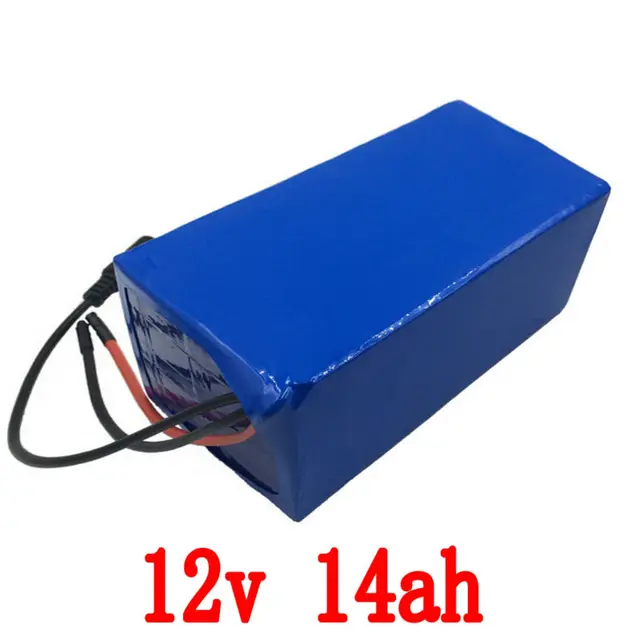 Cheap e bike battery 12v 14ah 250w with 12.6v 5A charger,25A BMS 12v battery pack Lithium battery 12v for LED light free shipping
