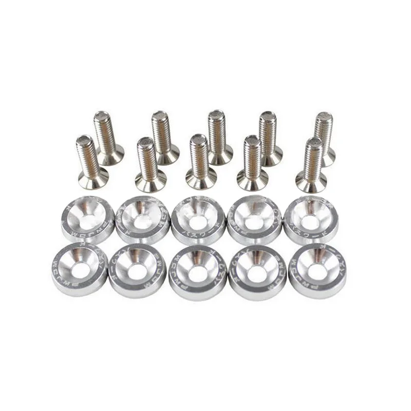 10PCS M6x20 car Universal Car Styling Modification JDM Sticker Stickers Password Fender Washer License Plate Bolts Auto Accessorie (5)