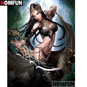 

HOMFUN Full Square/Round Drill 5D DIY Diamond Painting "Beauty character " 3D Diamond Embroidery Cross Stitch Home Decor A20301