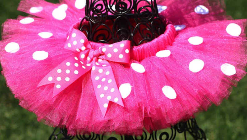 Pink Polka Dot Minnie Tutu, Minnie Mouse Birthday Tutu, Girls Tutu, Party Tutu, Toddler Tutu, Infant Tutu2