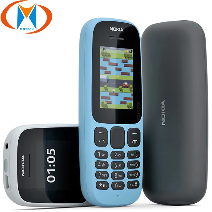 Новый оригинальный Nokia 105 Dual SIM 2017 2 г мобильный 4 Мб оперативная память встроенная 1,8 дюймов 105 2017 800 мАч, сотовый телефон