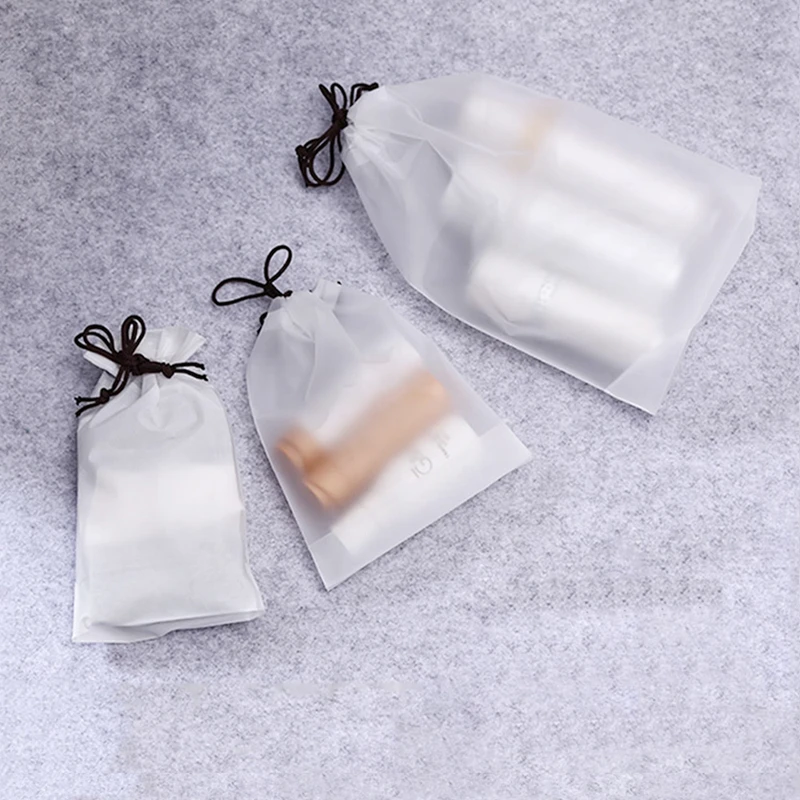 

Travel Accessories Women Transparent Drawstring Bags Storage Pouch Packet Clothes Shoes Bag Bath Organizer Toiletry Makeup Bag