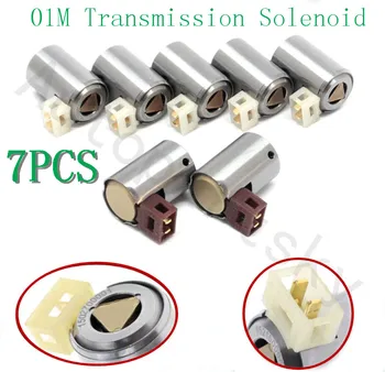 

[ Set Of 7PCS ] High Quality Remanufactured 01M Transmission Shift Solenoid Set TCC EPC 119952 For VW MK4 Beetle Golf Jetta 2.0