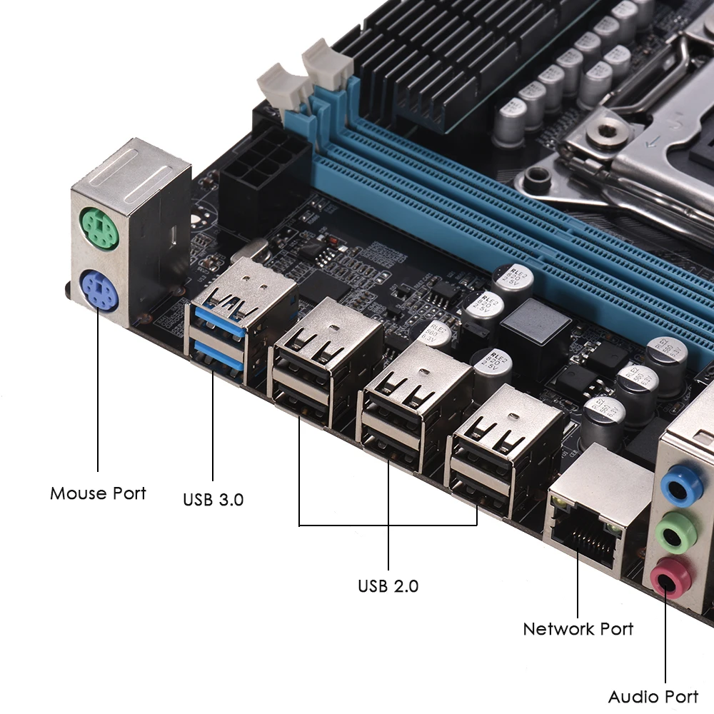 Новая материнская плата компьютера E5 2.4F материнская плата LGA2011 DDR3 DMI2.0 слот 64 Гб 79/c60x чипсет материнская плата