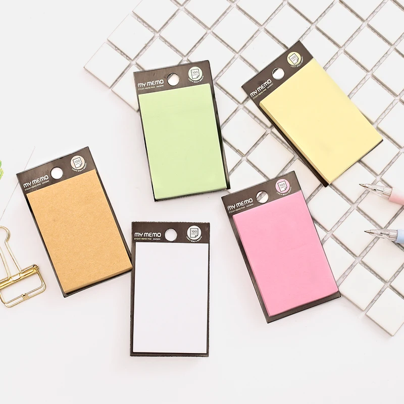 

Creative Stationery Candy-colored solid color N times stickers Student white-collar message sticky notes Decorative notes