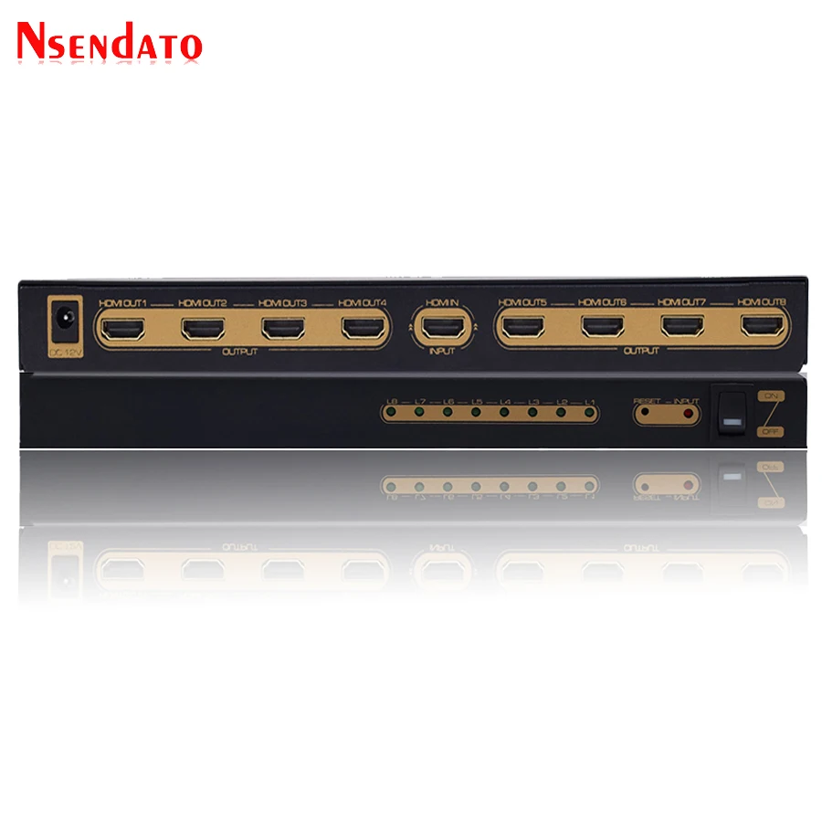 1 в 8 выход 4K HDR Переходник HDMI разветвитель 1080P x 2K 60Hz коммутатор конвертер 1X8