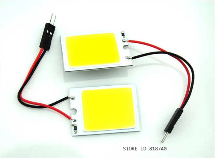 100 pcsv 4 Вт 36LED COB Белый Панель купол чип светодиодный интерьер автомобиля свет LED автомобилей автомобиля Панель T10 гирлянда купол адаптер 12 В