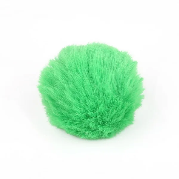 6 шт. 4 см круглый искусственный мех кролика помпон ручной работы Pom Шарм DIY ювелирные изделия для женщин кулон серьги аксессуары для изготовления брелка - Окраска металла: Green